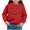 Red, variant on Staki Vintage Halloween Sweatshirt Girl Sweatshirts Halloween Cotton Crewneck Long Sleeve Pullover Tops(Pink,6Y)