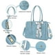 thumbnail image 4 of Bolsa para portátil MOSISO, piel sintética, 15.6 a 16 pulgadas, color azul claro para mujer, 4 of 7