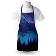 thumbnail image 4 of Adventure Apron, Illustration of a Mountainous Landscape Scene and a Forest at Night, Unisex Kitchen Bib with Adjustable Neck for Cooking Gardening, Adult Size, Blue Night Blue and Pink, by Ambesonne, 4 of 4
