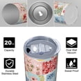 thumbnail image 4 of Pioneer Flower Floral Print Pattern 20oz Skinny Tumbler with Straw & Lid, Double Wall Vacuum Insulated Cup, Leak-Proof, Cup Holder Friendly, Hot 6H Cold 12H, 4 of 6