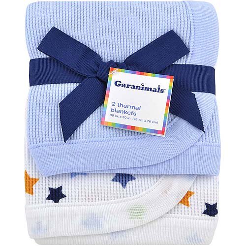 Garanimals "Wild Life" Thermal Receiving Blankets, 2Pack
