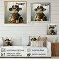 thumbnail image 4 of Designart "Alligator in Country Attire I" Animals Framed Wall Art Decor - Modern Grey Alligator/Crocodile Entryway Framed Wall Art Print, 4 of 6