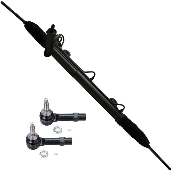 Detroit Axle - Steering Rack and Pinion for 2003-2006 Ford Expedition 2004 2005, Complete Power Steering Rack & Pinion Assembly, 2 Outer Tie Rods Replacement
