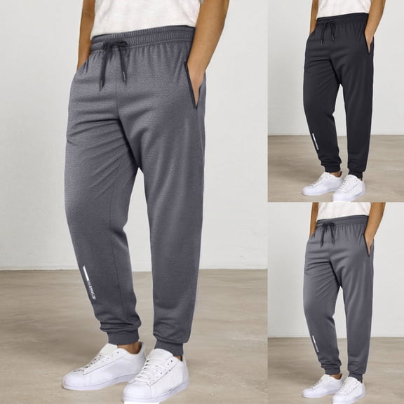 Men's Fleece Cargo Sweatpants Casual Drawstring Athletic Workout Joggers Sweat Pants With Pockets Black XXXXXL