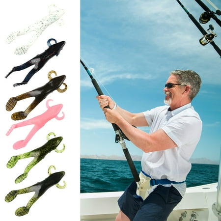 NIBOLOG 10cm/11.9g Four-Legged Frog Lure Bait with Glitter Flakes Soft Flexible Swimbaits Highly Simulated Bionic Bait Fishing Tackle Angling Supplies