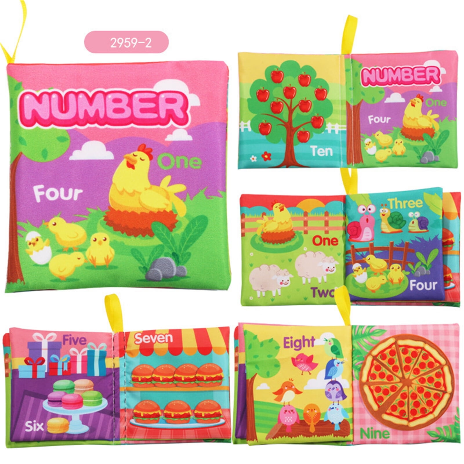 My First Soft Book Fabric Baby Cloth Books Early Education Toys