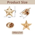 thumbnail image 2 of 100Pcs Alloy Star Badge Lapel Pin Pentagram Brooch Pin Veterans Day Star Pins Backpack Military Award Pins Labor Day 4th of July rial Day Stars Brooches for Costume Decorations Golden, 2 of 6