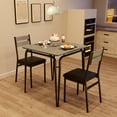 thumbnail image 3 of BeesClover Kitchen Table for 2 - Small Dining Table Set for 2 with Upholstered Chairs Dinning Bistro Table and Chairs Set of 2,Compact Dining Set for Small Spaces, 3 of 8