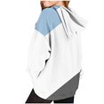 thumbnail image 5 of Mercatoo Kids Girls 𝐂olor Block Hoodie Trendy 𝐏reppy Sweatshirt Y2𝐊 Pullover Hoodies Toddler 𝐇ooded Sweatshirt School Tops, 5 of 5