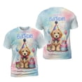 thumbnail image 3 of Happy Birthday Cute Puppy Goldendoodle with Cake Gifts Party Hat All Over Print 3D Shirt Unisex Merch Doodle Dog Lover Gifts Idea - 00029, 3 of 6