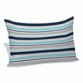 thumbnail image 2 of Grey Blue Striped Pillow Covers Queen, Farmhouse Stripes Abstract Art Navy Blue Soft Brushed Microfiber Breathable Throw Pillow Covers, Pillowcase with Zipper for Couch Sofa Bedroom 20"x30", 2 of 9