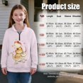 thumbnail image 7 of COEQINE Girls Quarter Zip Sweatshirt Pullover, Loose Fit Long Sleeve Fall Tops with Collar, Soft Polyester Fashion Top for Ages 5-6 Machine Washable, Lizard Pink, 7 of 7