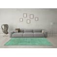 thumbnail image 3 of Ahgly Company Indoor Square Abstract Light Blue Modern Area Rugs, 6' Square, 3 of 4