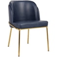 thumbnail image 2 of Meridian Furniture Jagger Navy Faux Leather Dining Chair - Set of 2, 2 of 7