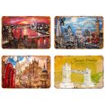 thumbnail image 1 of Placa Metal Vintage Pintura Hierro Rectangular Del 20x30cm 4 Uds., 1 of 9