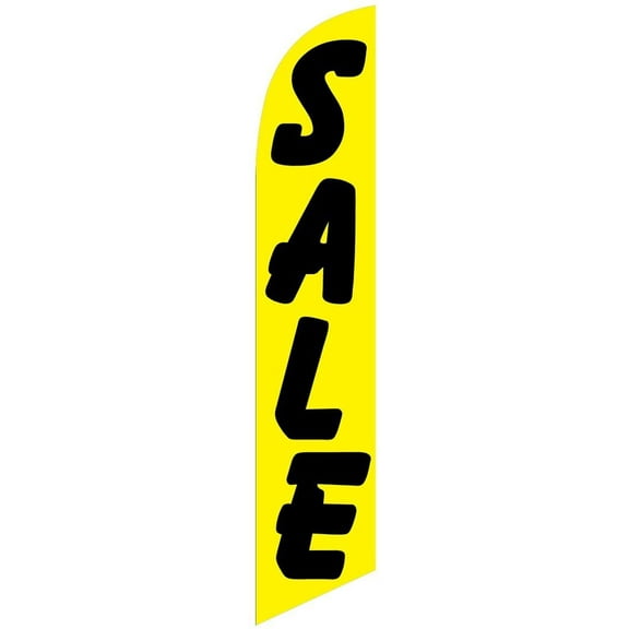 Sale yellow/black Feather Banner Swooper Flag - Replacement FLAG ONLY