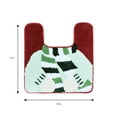 thumbnail image 4 of Holiday Time - Polar Bear 2-Piece Polyester Holiday Bath Rug Set w/ Contour & Toilet Cover, 4 of 9