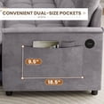 thumbnail image 6 of Muumblus Convertible Sofa Bed, Sectional Sleeper Sofa with Storage Chaise, L-Shaped Couch for Living Room, Dark Gray Chenille, 6 of 13