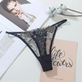 thumbnail image 4 of Lencería Sexy para mujer, ropa interior bordada, Tanga seductor de malla hueca, calzoncillos, 4 of 5