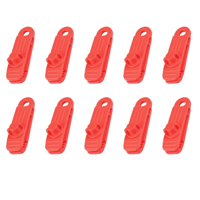Soidarity 10 piezas de sujetadores portátiles para tienda de campaña, Picnic, lona, surtido, Clip para toldo, abrazaderas de sujeción, accesorios carpas Rojo Soidarity OD029374-03