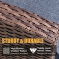 thumbnail image 5 of Layinsun 7 Pieces Patio Furniture Set with Swivel Chairs, Rattan Wicker Rocking Glide Chairs with 44" Propane Gas Fire Pit Table Conversation Set, 5 of 9