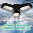 thumbnail image 4 of Luz de Garaje Led Que Enciende La Luz de La Bahía Alta Luz de Tres Hojas 6000K Luz Blanca 80W TOMSHOO Luz de garaje, 4 of 7