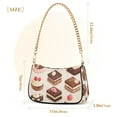 thumbnail image 3 of FORMRS Womens Shoulder Bag with Chain Strap Clutch Purse Cute Tote Handbag, Cute Chocolate Cakes, 3 of 7