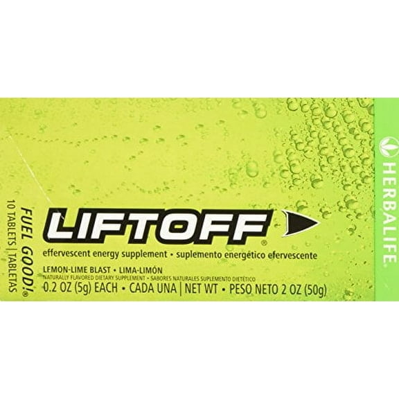 Herbalife Liftoff Lemon-Lime Blast Kosher (Box of 10 Tablets)