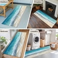 thumbnail image 6 of Summer Beach Coastal Area Rugs 2x6 for Kitchen Runner Rug, Watercolor Seaside Waves Ocean Non Slip Washable Rug Runner, Low Pile Indoor Floor Carpet Mat Bathroom Rugs for Bedroom, Kids Room, 6 of 9