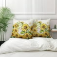 thumbnail image 6 of Sunflower Gnome Throw Pillow Cover 16 x 16 Set of 2 Spring Floral Flowers Pillow Cases Seasonal Summer Cushion Covers Cotton Linen Decorative Pillowcase Farmhouse Decor for Sofa Couch Home, 6 of 6