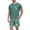 04 Green Tropical Island, variant on Men's Pajama Set Short Sleeve Crew Neck Summer Pjs Sets 2 Piece Sleepwear With Pockets S-2XL
