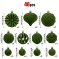 thumbnail image 6 of 48 Pcs Flocked Christmas Ball Ornaments 4 Style Velvet Balls Decorative Shatterproof Christmas Balls Assorted Hanging Ornaments for Xmas Tree Wedding Holiday Party Home, 6 of 9