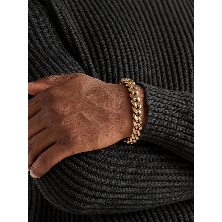 ChainsProMax Men's 10MM Gold Cuban Link Bracelet photo 2