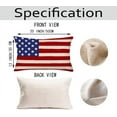 thumbnail image 3 of 4th of July Patriotic Pillow Covers 12x20 Inch Set of 2 American Flag Decorative Throw Pillowcase Independence Day Stars and Stripes Outdoor Cushion Cover for Sofa Couch Living Room Bed Decor, 3 of 6