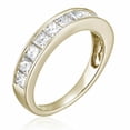 thumbnail image 2 of Vir Jewels 1.50 CTTW Princess Diamond Wedding Band 14K Yellow Gold Channel Set Size 5 Female Adult, 2 of 7