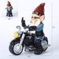 thumbnail image 3 of Enano de jardín de motocicleta, 13 x 14 cm, impermeable, protección solar, enano de jardín, decoración de jardín, decoración de terraza, decoración de balcón Sincero Electrónica, 3 of 5