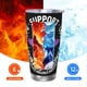 thumbnail image 5 of Vaso de acero inoxidable de 20 oz para café, taza térmica portátil con tapas para el mes de concientización sobre la violencia doméstica, 5 of 7