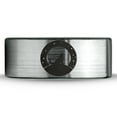 thumbnail image 2 of Tungsten Howling WolfBand Ring 8mm Men Women Comfort Fit Brushed Gray Flat Cut Black Polished, 2 of 4