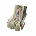 thumbnail image 4 of Heart Soft Flannel Fleece Throw Blanket, Various Colorful Flowers and Butterflies Forming a Heart Shape on Cream Backdrop, Cozy Plush for Indoor and Outdoor Use, 60" x 80", Multicolor, by Ambesonne, 4 of 6