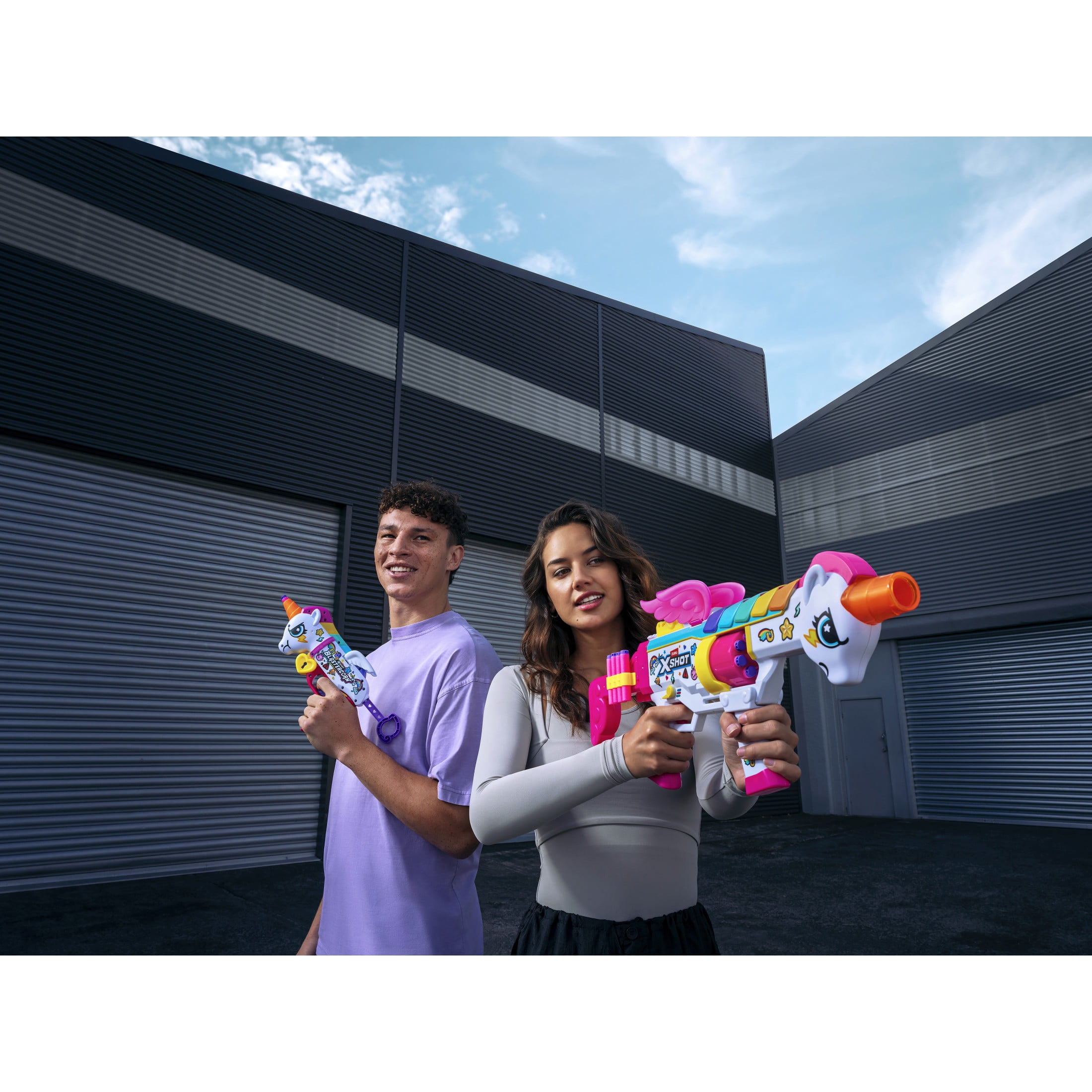 XSHOT Big Rizz Blastercorn 24 fléchettes à technologie Air Pocket de ZURU, Dart Blaster jouet pour garçons et filles, adolescents et adultes âgés de 8 ans et plus ZURU FUSIL LICORNE