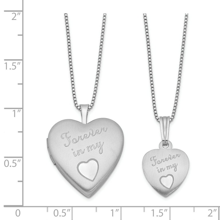 Sterling Silver 'Forever In My Heart' Mother & Daughter Locket Set Sterling Silver 'Forever In My Heart' Mother & Daughter Locket Set