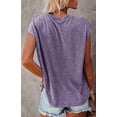 thumbnail image 4 of Rosvigor Women T Shirts Cap Sleeve Casual Tops for Women Summer Basic Tee with Pocket, 4 of 7