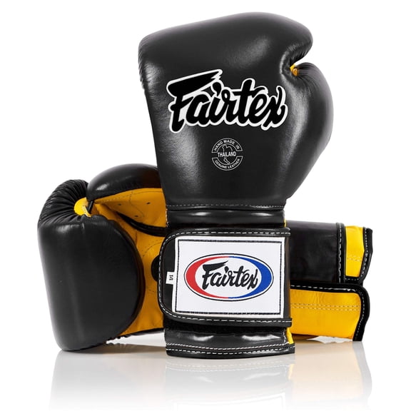Fairtex BGV9 Mexican Style Black Yellow Muay Thai Boxing Glove - Heavy Hitter