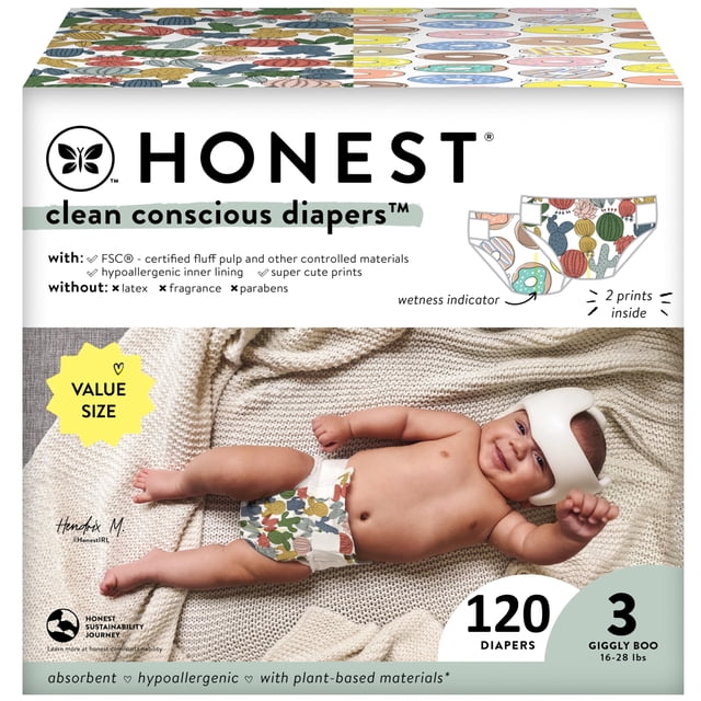 Pañales The Honest Company Clean Conscious Cactus Cuties 3