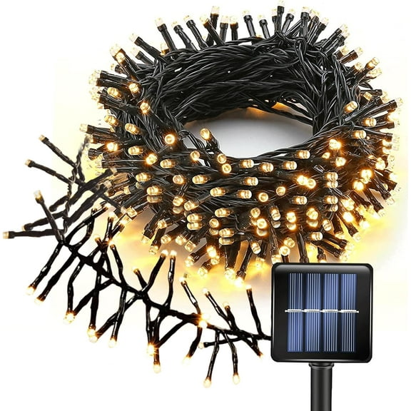 Solar Powered String Lights, 72 Feet Long with 200 LED Bulbs, 8 Modes Outdoor Ambient String Lights,