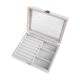 thumbnail image 1 of Joyero de viaje portátil / Regalo a prueba de polvo Organizador de franela multifuncional Estuche de almacenamiento Escaparate para pendientes Relojes Collar Anillos Mujeres / 3 cuadrículas Hugo Organizador de joyas, 1 of 9