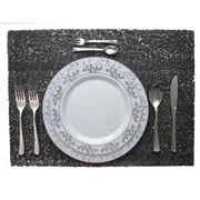 9 inch. Elegant Silver Leaf Design, Premium Disposable Plastic Wedding Diner Plates - 10 ct.