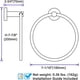 thumbnail image 2 of Towel Ring Matte Black, Angle Simple Stainless Steel Bathroom Hand Towel Rack, Wall Mounted Face Towel Holder, 2 of 4