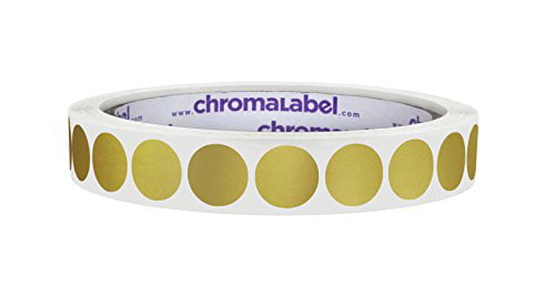 ChromaLabel 1/2 Inch Round Color Coding Labels 1,000/Box Yellow