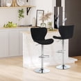 thumbnail image 2 of HOMCOM Swivel Adjustable Counter Height Bar Stools Set of 2 with Footrest, 2 of 10
